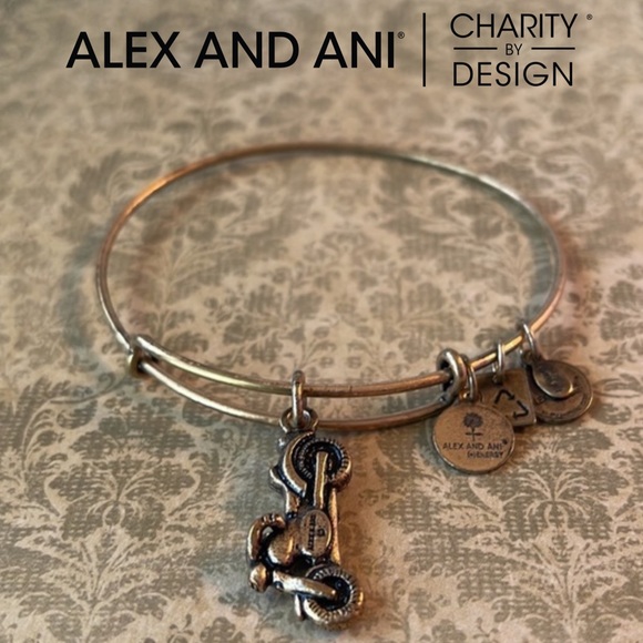 Alex and Ani Toys for Tots Motorcycle Bangle - Picture 1 of 9